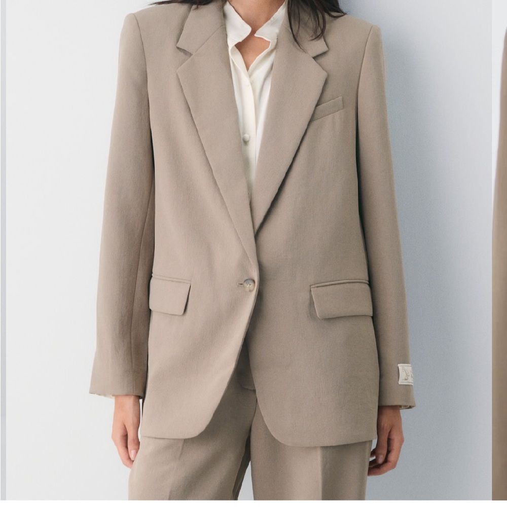 Aritzia Wilfred Taupe Generation Blazer